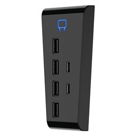Venom 6-Port USB Hub - Includes 4 x USB 2.0 and 2 x USB Type C (PS5)