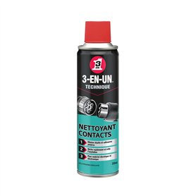 3-EN-UN Technique Nettoyant Contact Aérosol Action et séchage rapides Sans rinçage et sans résidus Compatible tous métaux