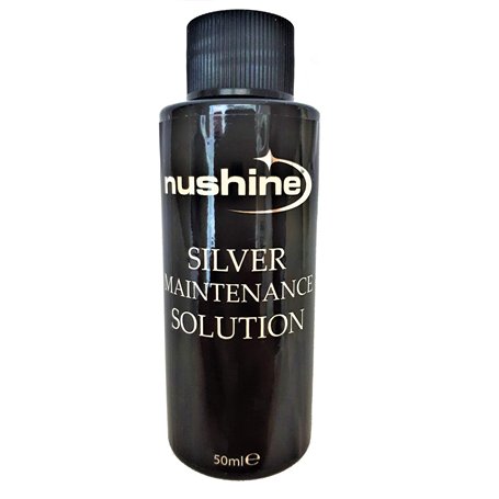 Nushine Silver Solution d'entretien 50 ml - Contient de l'argent pur (idéal pour l'argent usé)