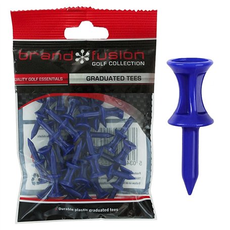 Graduated Tees The Club Lot de 30 Tees de Golf gradués en Plastique Bleu 3