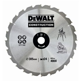 DeWalt DT1160QZ 305 x 30mm x 24 dents Lame de scie circulaire Construction (Import Grande Bretagne)