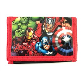 Portefeuille officiel Marvel Avengers pour garçons Hulk Iron Thor à trois volets