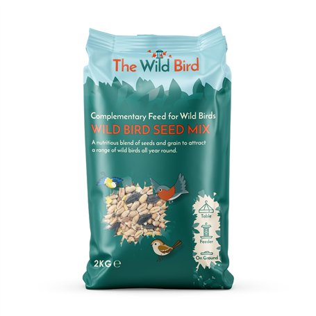 The Wild Bird Mélange de graines pour Oiseaux 2 kg – Nourriture pour Toutes Les Saisons – Pleine de nutriments et d'énergie