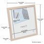 Hampton Frames SORBONNE SOR1212NG - Cadre photo carré en plexiglas sans verre - Effet chêne - Format 12x12 (30 x 30 cm)