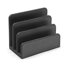 Osco Porte-lettres en similicuir - noir