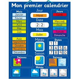 Mon premier calendrier Magnétique. 40 x 30cm Tableau rigide avec une corde pour le suspendre