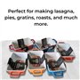 Lot de 4 petits plats rectangulaires de couleur vive pour lasagnes, pies, casseroles, tapas, plats à pâtisserie (5 x 10 x 12 cm)