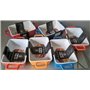 Lot de 4 petits plats rectangulaires de couleur vive pour lasagnes, pies, casseroles, tapas, plats à pâtisserie (5 x 10 x 12 cm)