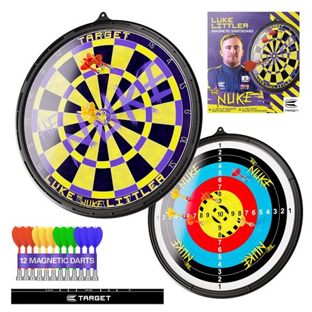 Target Darts Luke Littler Ensemble de Jeu de Fléchettes Magnétique pour Enfants | Édition Joueur « The Nuke » Ensemble de Jeu de