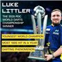 Target Darts Luke Littler Ensemble de Jeu de Fléchettes Magnétique pour Enfants | Édition Joueur « The Nuke » Ensemble de Jeu de
