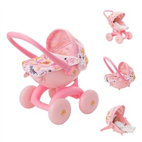 Babyboo Poussette 4 en 1 My First Landau | Imprimé Jungle | Poussette pour enfants