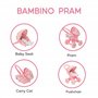 Babyboo Poussette 4 en 1 My First Landau | Imprimé Jungle | Poussette pour enfants, nacelle, siège bébé | Accessoires de poupées