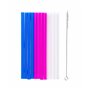Tasty Ocean Blue Lot de 13 pailles avec brosse – Réutilisables