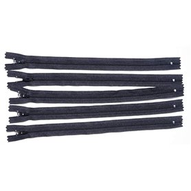 YKK Paquet de 10 Meilleure qualité Nylon Noir 19cm Nylon extrémité fermée Zip. Fermeture éclair