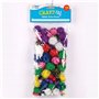 Baker Ross Pompons à paillettes - Lot de 100