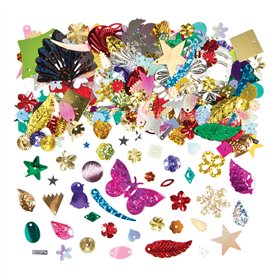 Baker Ross Sequins Multi-Couleurs - Vendu en pot - Idéal pour les loisirs créatifs