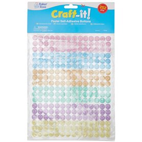 Baker Ross Boutons Autocollants Pastel - Lot de 252
