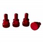 PrecisionGeek Moleté Pouce vis/Vis d'épaule Aluminium M6 x 10mm L-22mm Anodisé Rouge Lot de 4