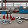 PrecisionGeek Moleté Pouce vis/Vis d'épaule Aluminium M6 x 10mm L-22mm Anodisé Rouge Lot de 4
