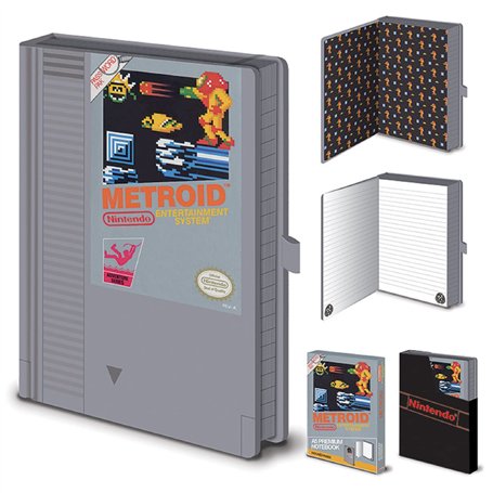 Pyramid International Nintendo Metroid Carnet de notes dans une boîte cadeau A5 240 pages lignées Produit officiel