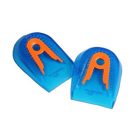 Spenco Ironman Talonnette en Gel Bleu/Orange S/M