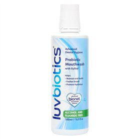 LUVBIOTICS Bain de bouche sans fluor avec probiotiques buccaux et xylitol - sans alcool