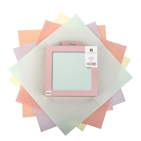 Talking Table Lot de 50 serviettes en papier jetables douces pour le découpage - Décorations de goûter - Pour anniversaire
