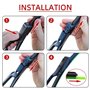 HONEHOY Balais d'essuie-Glace Avant, pour Ford Kuga MK1 2008-2012(24"+17") Brosses à vitres, essuie-Glace Voiture fenêtre Bras d
