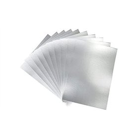 50 feuilles de papier cartonné argenté A4