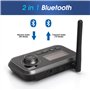 Émetteur Audio Bluetooth 5.0 2 en 1 pour TV PC Casque HiFi Haut-Parleur August MR280 Adaptateur avec Bypass Faible Latence Multi