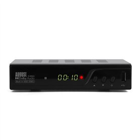 Décodeur TNT HD avec Disque Dur de 256GB - August DVB502 - TNT HD Double Tuner pour Regarder et Enregistrer simultanément