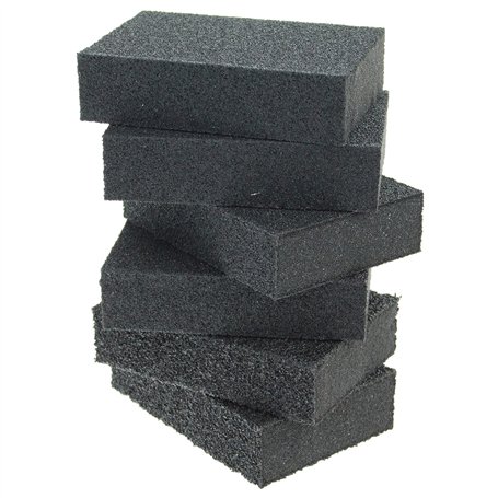 Corail 74300 Essentials abrasifs éponge de ponçage Bloque avec sec ou humide Grain Fin Medium et épais Pack Lot de 6 pièces