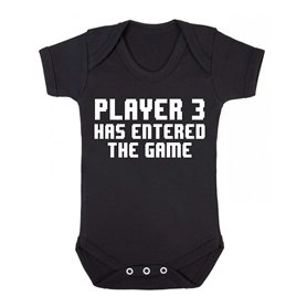Bullshirt Pyjama grenouillère à manches courtes pour bébé avec l'inscription Joueur 3 est entré dans le jeu