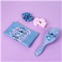 Disney Stitch Ensemble d'accessoires de beauté pour fille avec brosse à cheveux + trousse de maquillage + 2 chouchous Stitch Cof