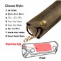 TUFF LUV Étui en Cuirette Rustique Personnalisé pour Harmonica - Boucle de Ceinture, Marron