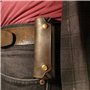 TUFF LUV Étui en Cuirette Rustique Personnalisé pour Harmonica - Boucle de Ceinture, Marron