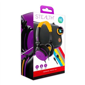 Kit d'accessoires de voyage STEALTH Premium pour Nintendo Switch et Switch Lite - Orange et Violet