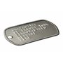Graphotype™ PLAQUES Militaires - Lot de Deux plaques personnalisées de Style Militaire avec chaîne Boule & Silencieux (Lire LA D