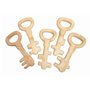 Clés géantes | Clés en bambou | Lot de 5 | Tactile | Jeu de rôle | Accessoire pour raconter des histoires