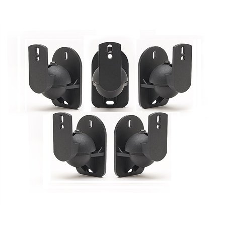 Pack de 5 Support Mural Universel Pour Enceintes Satellites/Système Home Cinéma