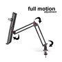 Ex-Pro Support de bureau ergonomique réglable avec guide de ligne, porte-documents avec bras réglable et clip, noir/gris