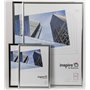 Inspire pour Business easa4svp Pelle facile Cadre A4 Certificat/Photo/Poster avec tête non avant en verre – Argent (21X30cm)