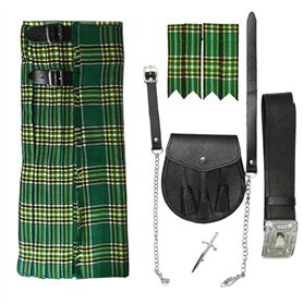 Tartanista - Ensemble kilt 5 pièces Honour Of Scotland - homme - irlandais - Tour de taille 86cm longueur 61cm