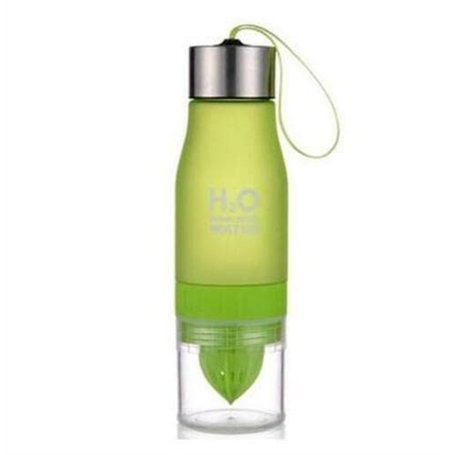 Bouteille de presse-agrumes 2 en 1 - Technologie d'infusion manuelle pour faire du jus frais (650 ml)