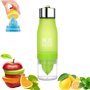 Bouteille de presse-agrumes 2 en 1 - Technologie d'infusion manuelle pour faire du jus frais (650 ml)