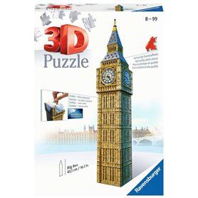 Ravensburger - Puzzle 3D Building - Big Ben - A partir de 10 Ans - 216 pièces numérotées à Assembler sans Colle - Accessoires de