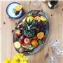 Argon Tableware 1x 60cm x 41cm Plateau de Service Ovale en Acier Inoxydable - Grand Fête Dîner Collation Buffet Nourriture Sandw
