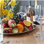 Argon Tableware 1x 60cm x 41cm Plateau de Service Ovale en Acier Inoxydable - Grand Fête Dîner Collation Buffet Nourriture Sandw