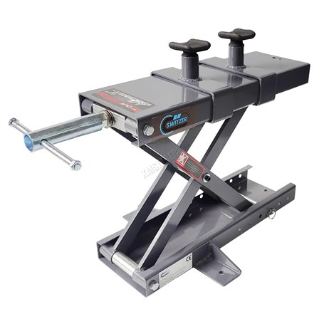 SwitZer Cric de réparation de moto 500 kg - Capacité de levage élevée - Support réglable - Poste de travail réglable - 45 x 15 c