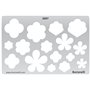 Bocianelli 15cm x 10cm Normographe Plastique Transparent Trace Gabarit de Dessin Conception Graphique Art Artisanat Fabrication